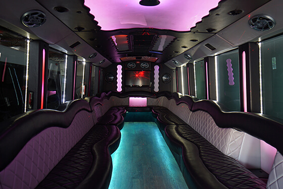 large party bus seating