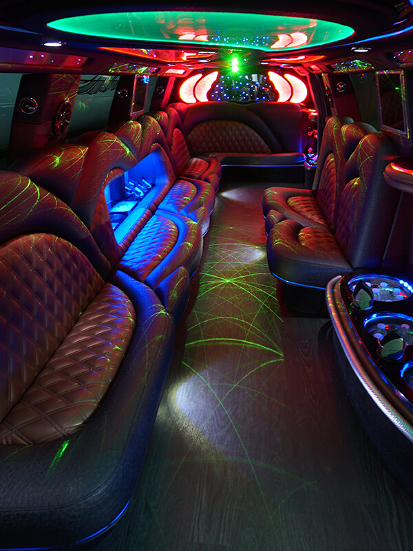 glamorous limousine interior