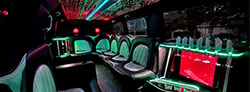 stretch limousine interior view