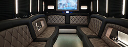 dazzling party bus interior