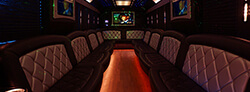 leather seating on a limo